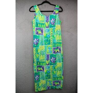 Xtreme Island Designs Vtg.Hawaiian Sleeveless Maxi Dress-Size XS-Tropical-Beachy